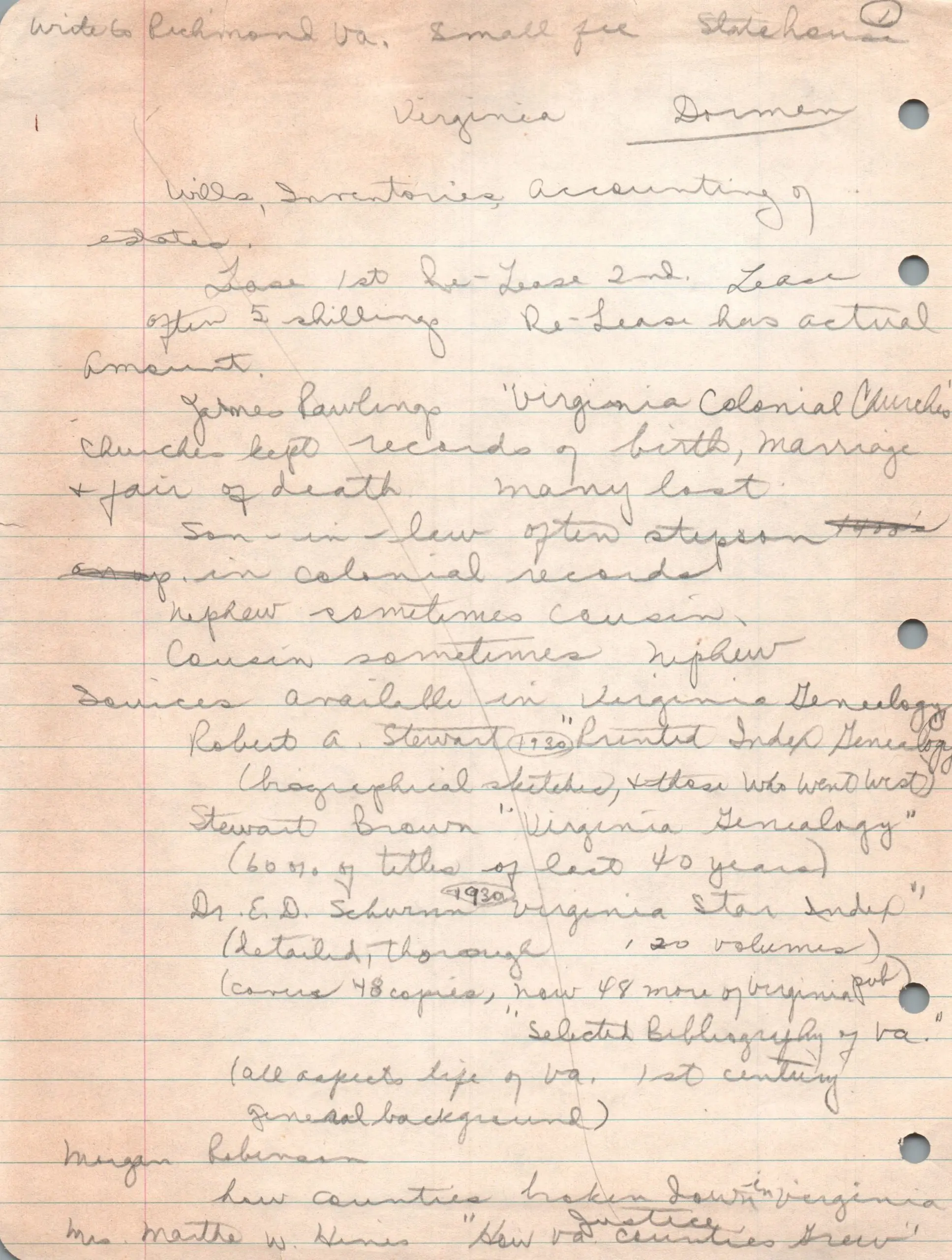 Engle Genealogy - Alice Wise 1800 Federal Census Notes Pg1