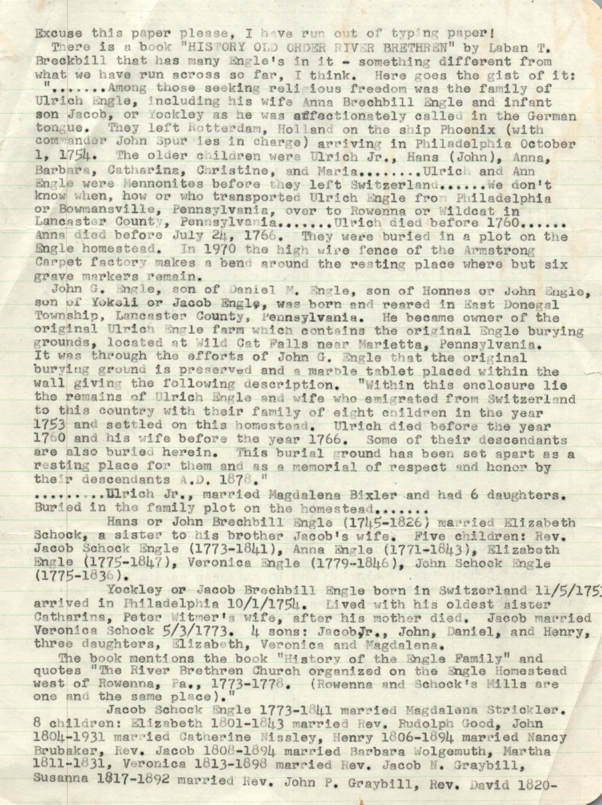 Engle Genealogy - Alice Wise 1800 Federal Census Notes Pg1