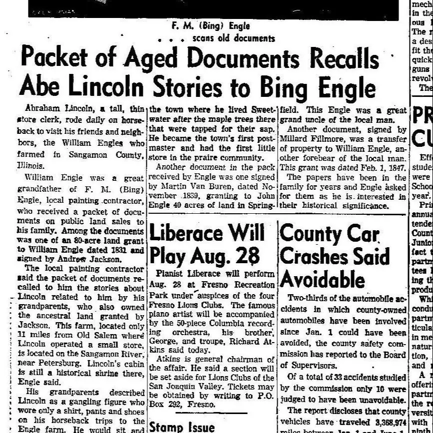 Engle Genealogy - F. M. “Bing” Engle