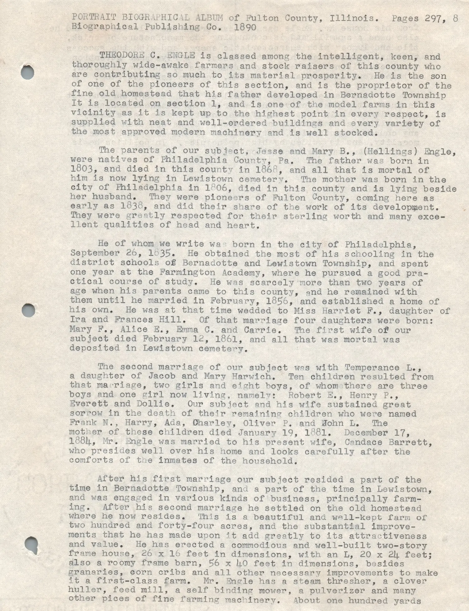 Engle Genealogy - Alice Wise 1800 Federal Census Notes Pg1
