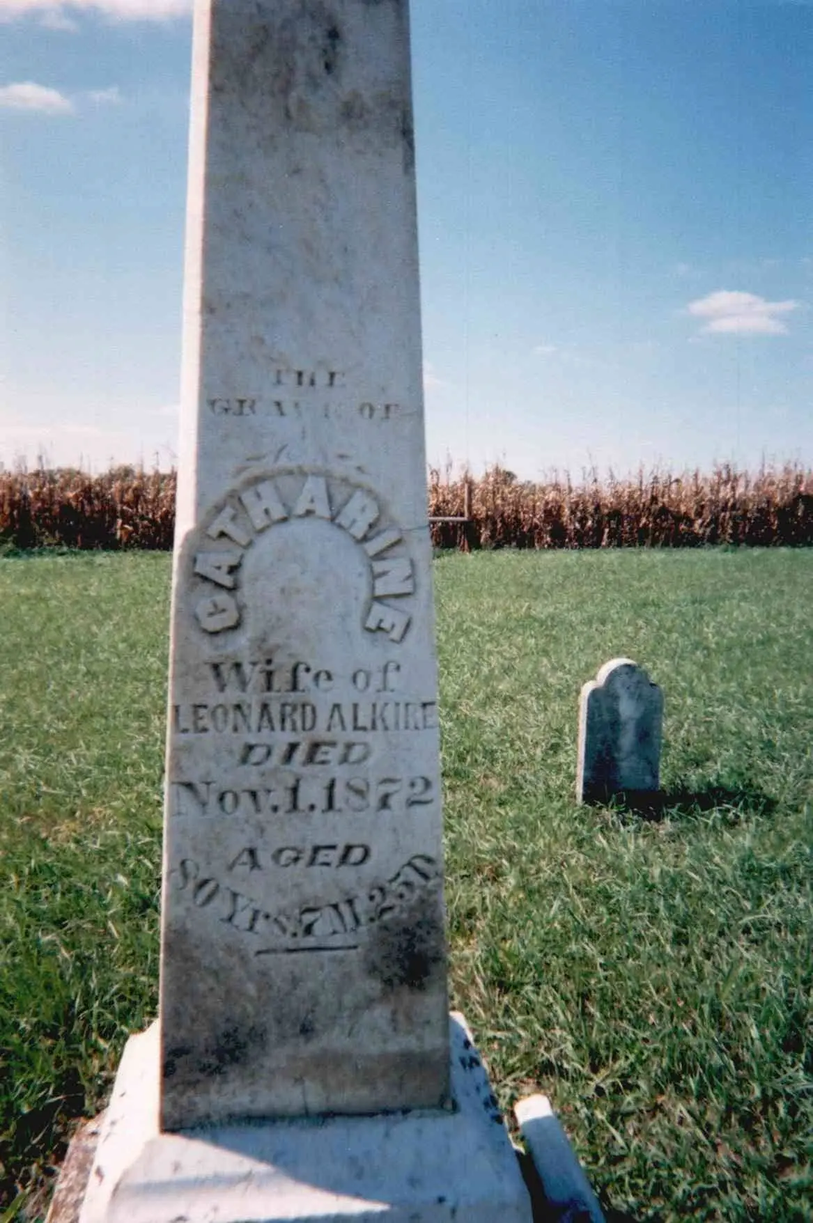 Engle Genealogy - Catharine Davis, wife of Leonard Alkire