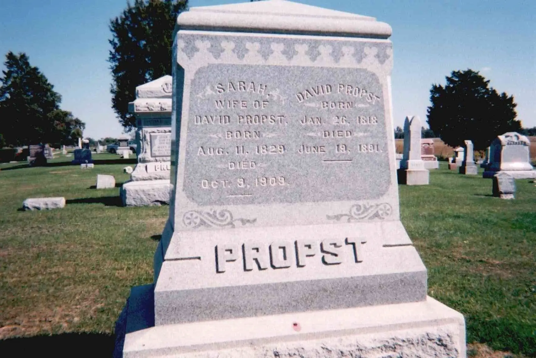 Engle Genealogy - David and Sarah Propst