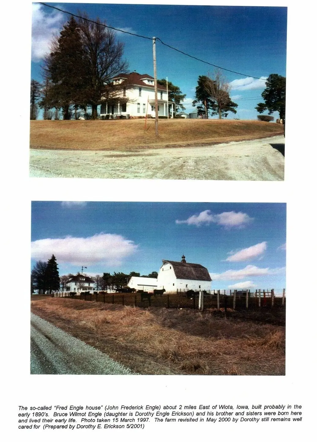 Engle Genealogy - Fred Engle House Wiota IA