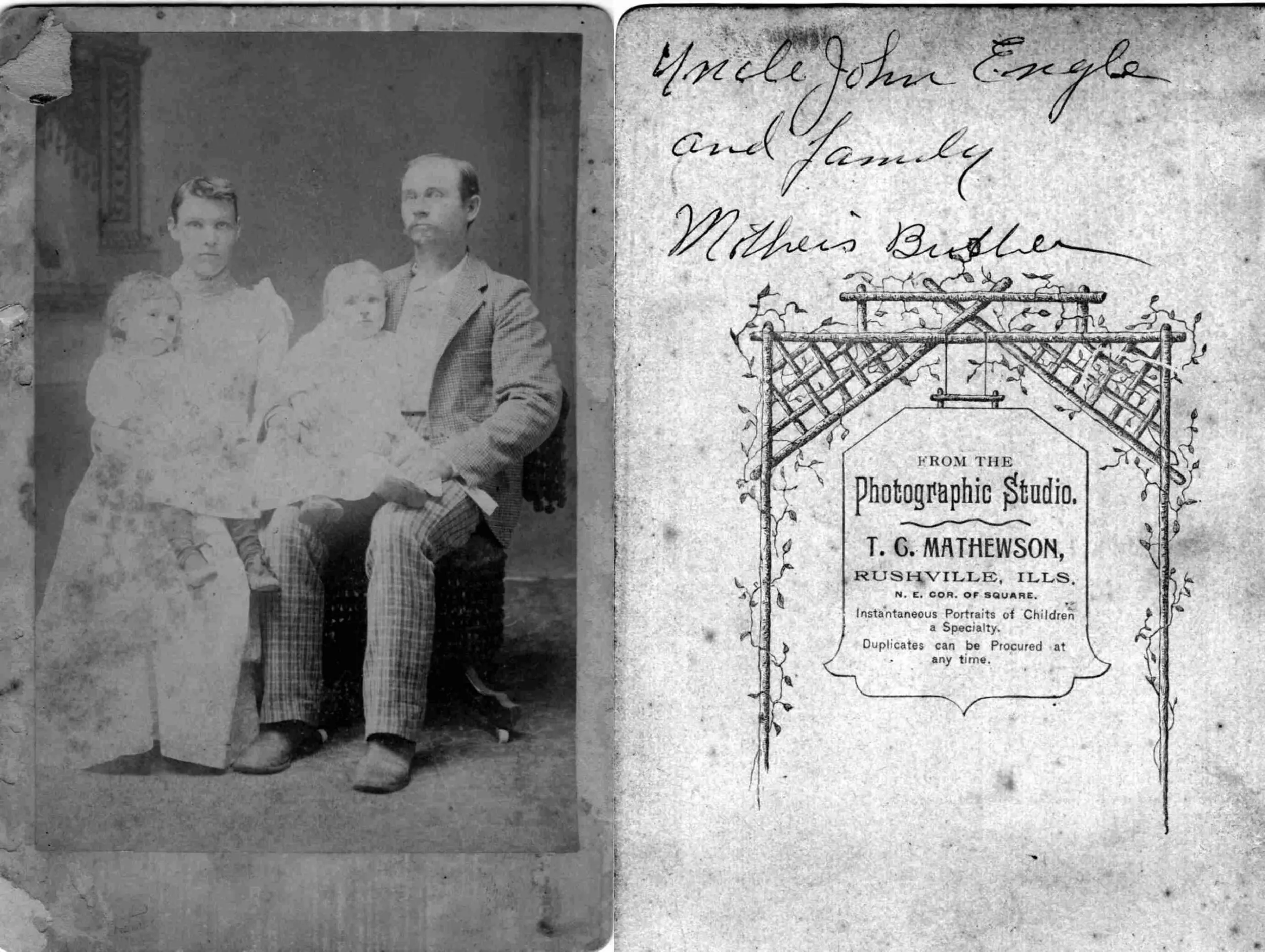 Engle Genealogy - Uncle John Engle and Family